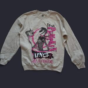 Nightmare before christmas graphic sweatshirt sz med crew neck pumpkin king